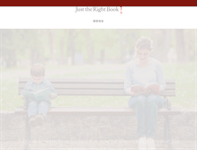 Tablet Screenshot of justtherightbook.com